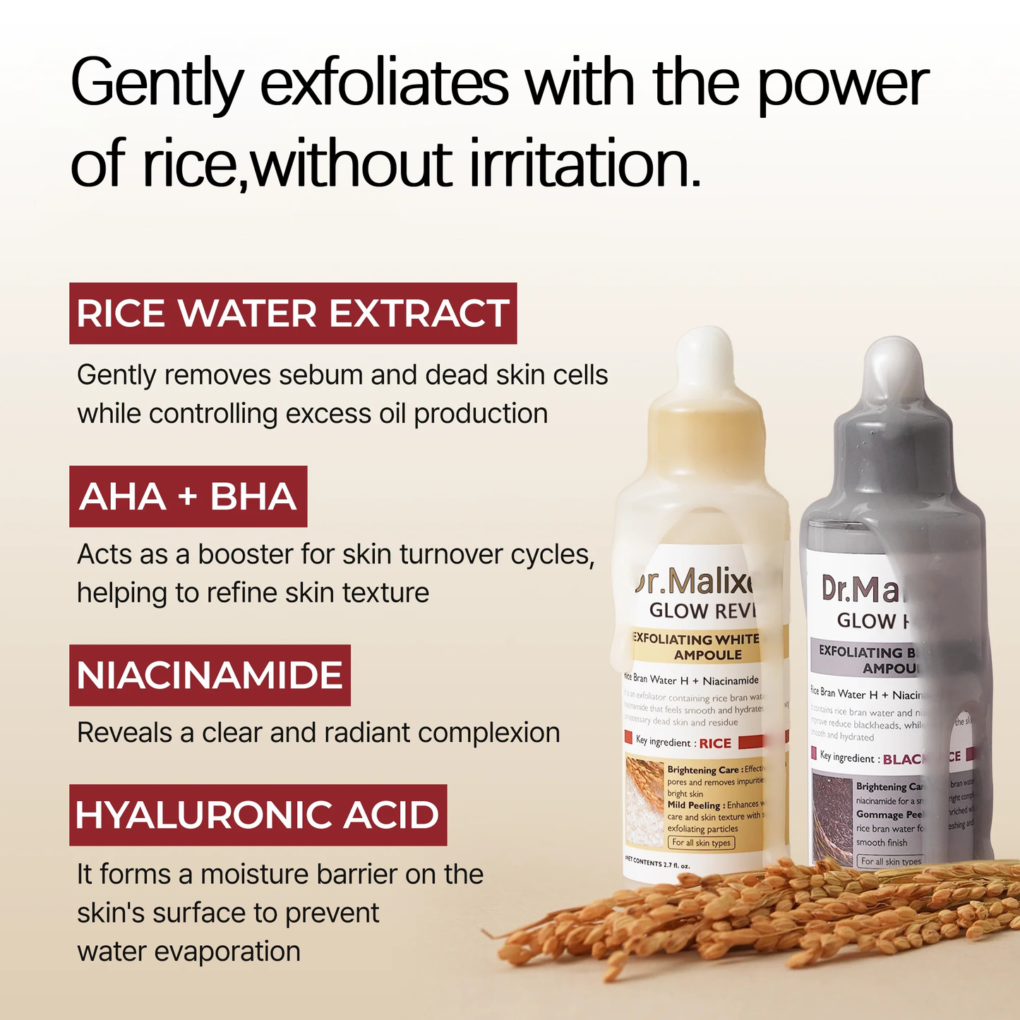Final 6 Hours: 42% OFF🔥 Gentle Exfoliator Glow Rice Ampoule-Suitable for All Skin Types
