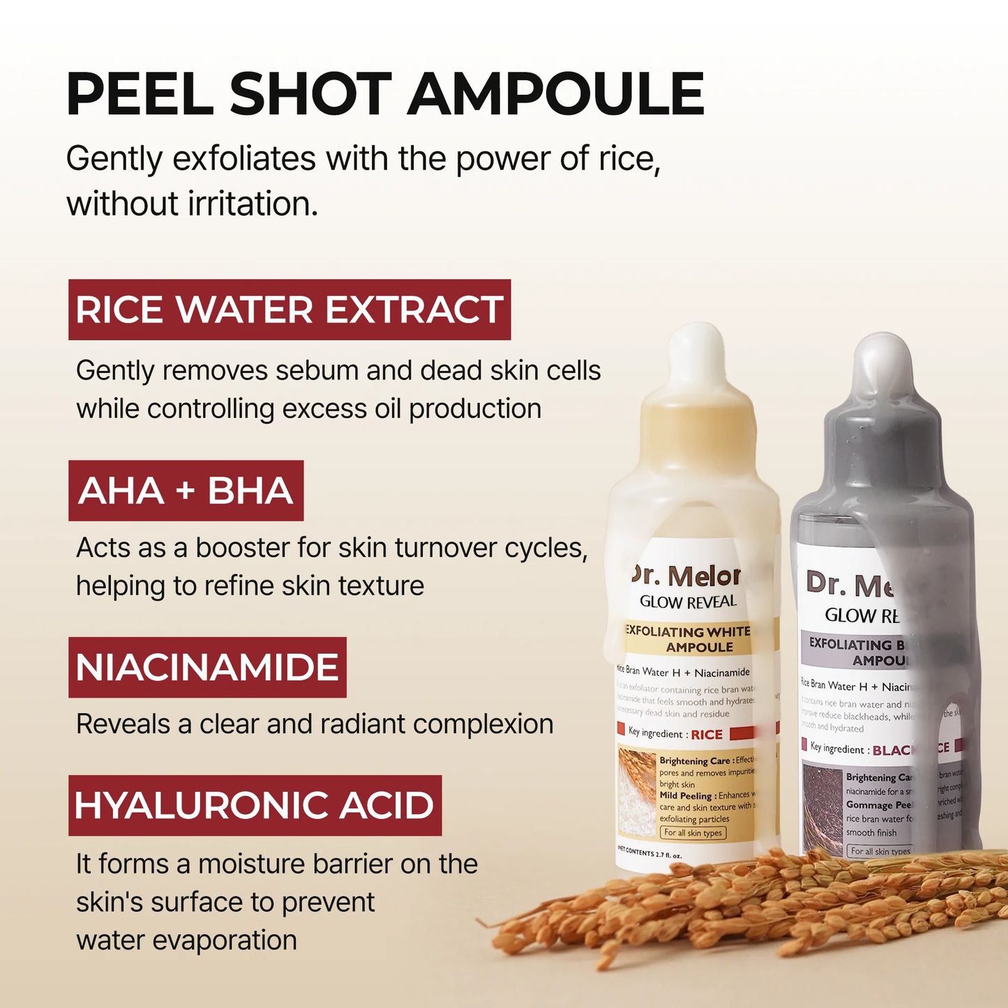 Final 3 Hours: 42% OFF🔥 Gentle Exfoliator Glow Rice Ampoule-Suitable for All Skin Types-