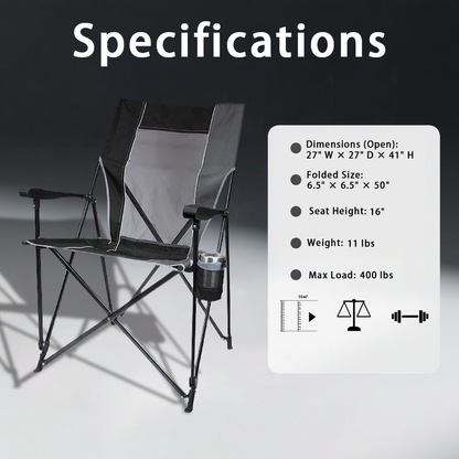 Outdoor XL Elite Portable Rocking Chair with Pocket