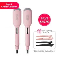 2 COMPACT Hair Waver Crimper & Free 4 Hair Clips - 54.97