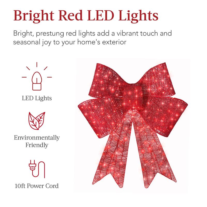 Best Choice Products Pre-Lit Christmas Bow