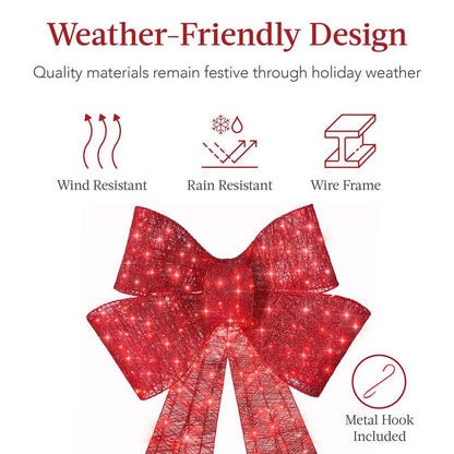 Best Choice Products Pre-Lit Christmas Bow