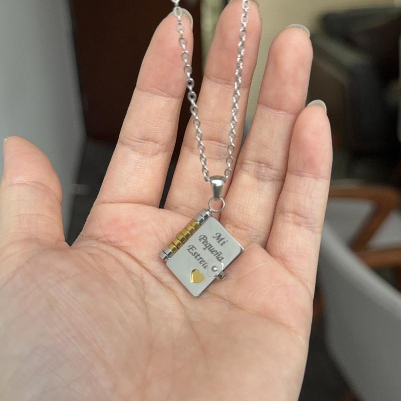 My Little Star Book Necklace for Daughter/Son – Meaningful Jewelry Gift for Birthday, Graduation, or Special Occasions